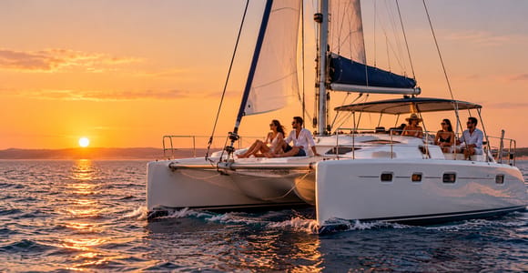 Sousse: Private VIP Sunset Catamaran Cruise & Celebration