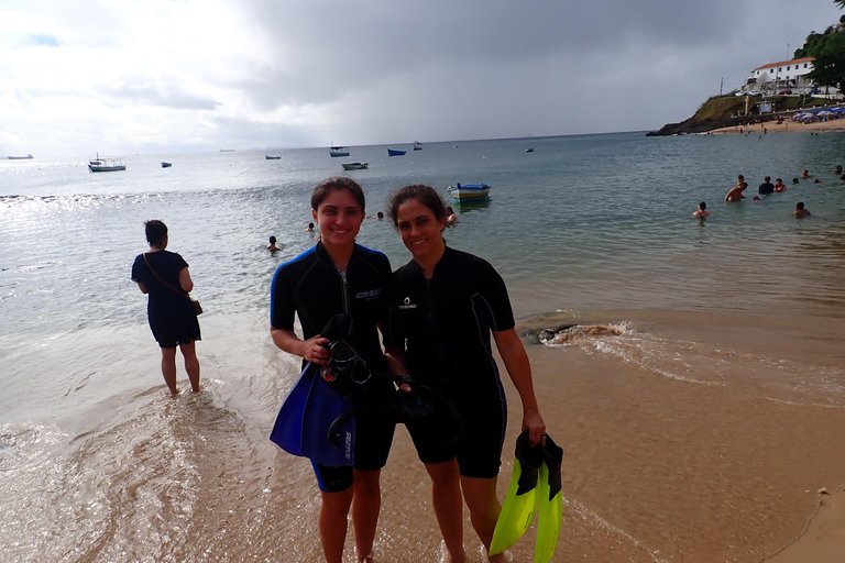 Snorkeling in the corals of Porto da Barra Beach (free diving)