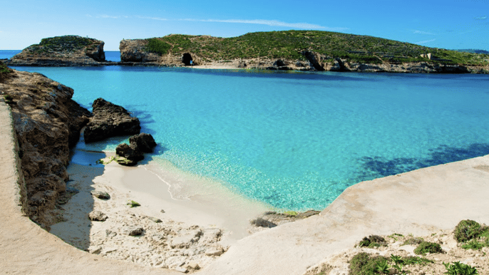 Comino: Tajemnicze jaskinie, rejs łodzią po Błękitnej i Kryształowej Lagunie