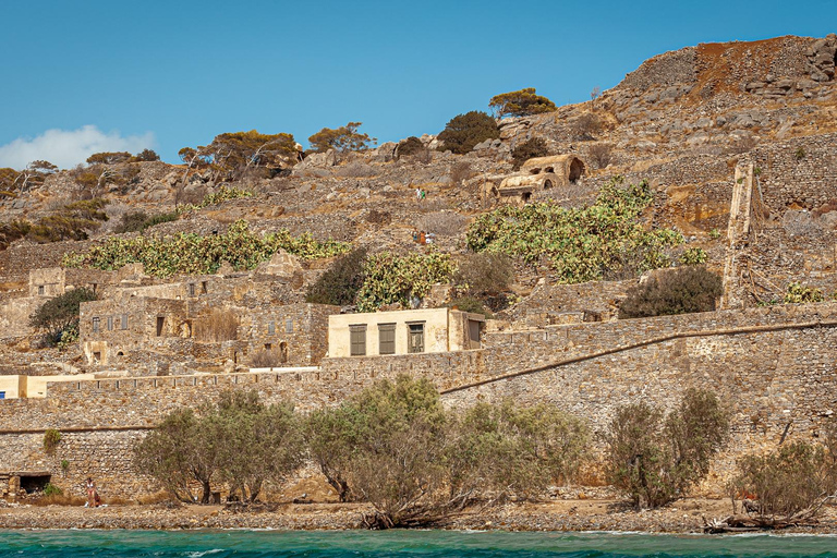 Elounda: Spinalonga Guided Boat Tour with BBQ and Swimming