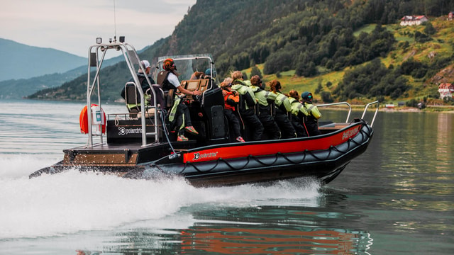 Skjolden: Fjord RIB Adventure + Waterfall Hike