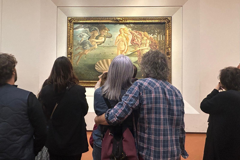 Florencia: Visita VIP sin hacer cola a la Galería de los UffiziTour en grupo en francés