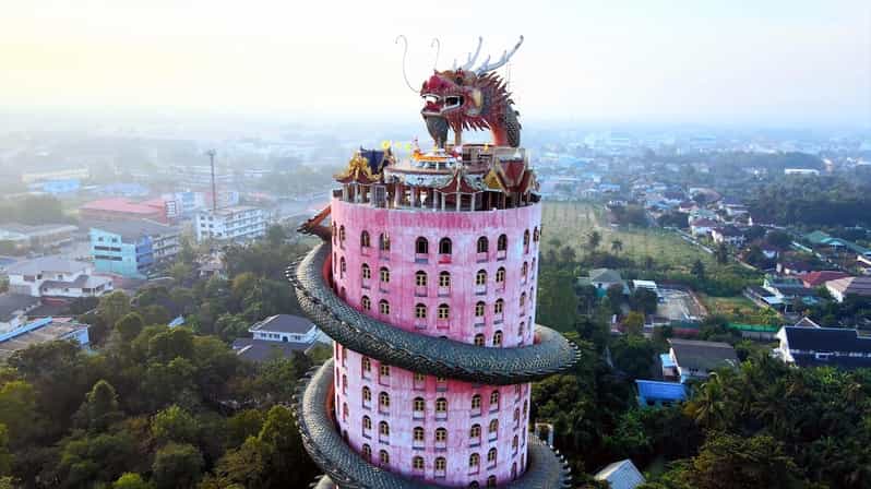 From Bangkok: Don Wai Market, Wat Samphran & Lotus Café Tour