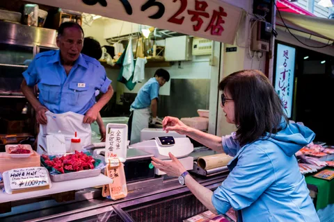 Tóquio: excursão a pé de 90 minutos pelo Mercado de Peixes Tsukiji