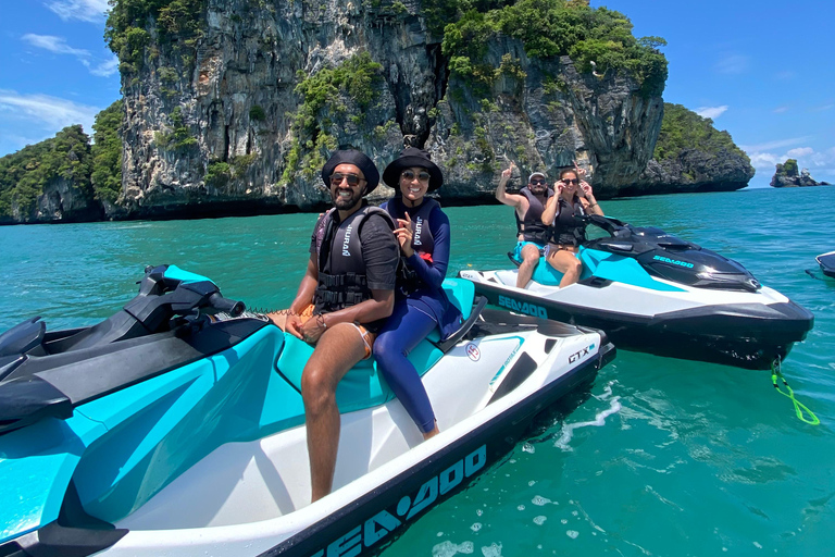 Langkawi Jet Ski Tour Dayang Bunting Gratis Drone VideoJetski med dubbelåkare som tillval