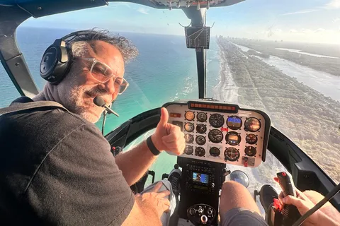 Sunset Helicopter: Lauderdale-Hard Rock Guitar-Miami