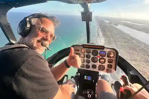 Sunset Helicopter: Lauderdale-Hard Rock Guitar-Miami