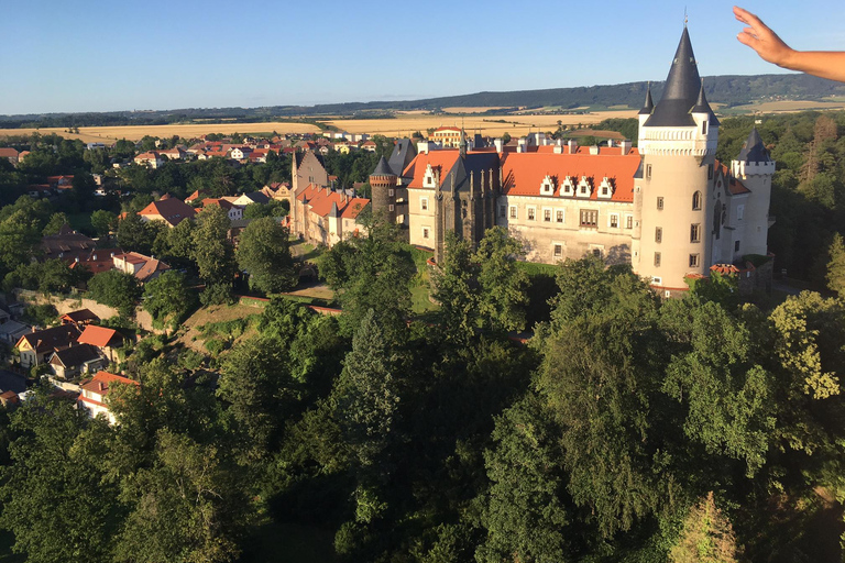 From Prague: Hot Air Balloon Ride with Champagne and Snacks Premium Flight Experience