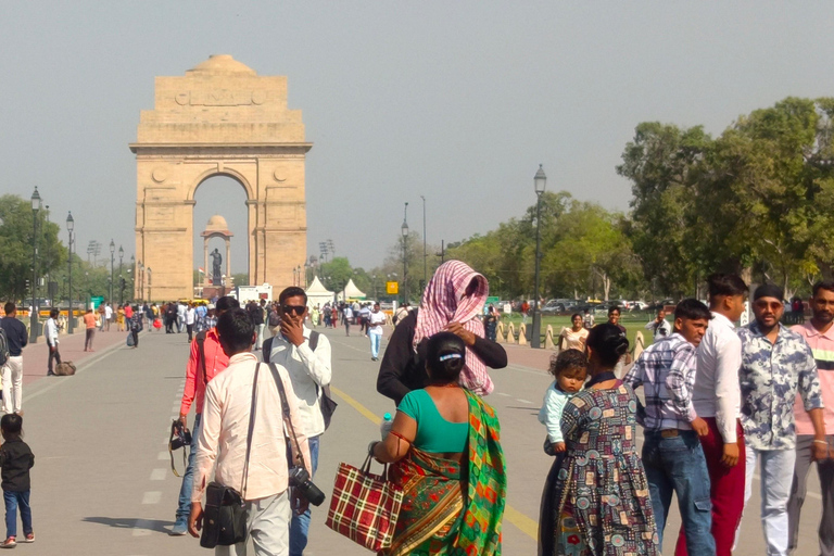 Delhi: Old och New Delhi Guide Hel- och halvdagsutflykt med bilHalvdags privat rundtur i Old Delhi