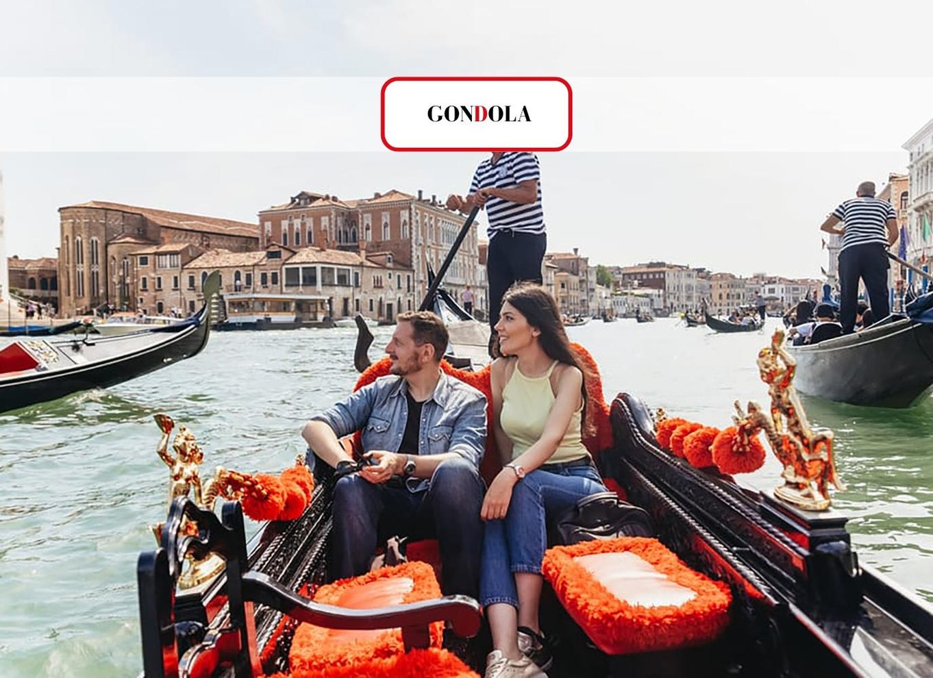 Venedig: Gondoltur på Canal Grande med app-kommentarer