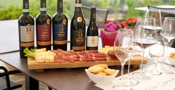 Valpolicella – Weinverkostung und Platten mit Panoramablick
