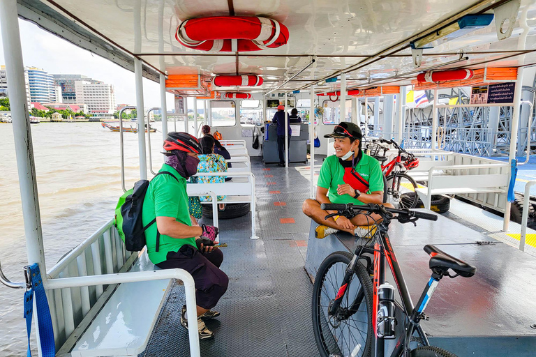 Bangkok: Passeio de bicicleta de meio dia pelas vidas locais e gastronomia com almoço