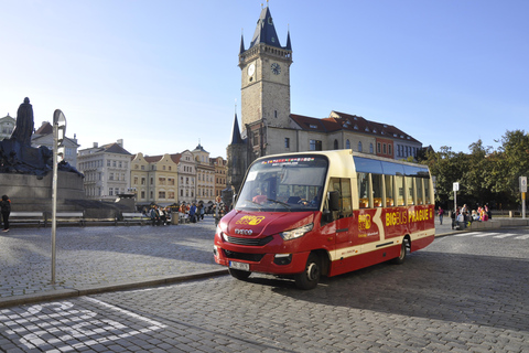 Praga: Tour del Big Bus in autobus Hop-on Hop-off e crociera sul fiume Moldava24 ore di autobus senza crociera sul fiume