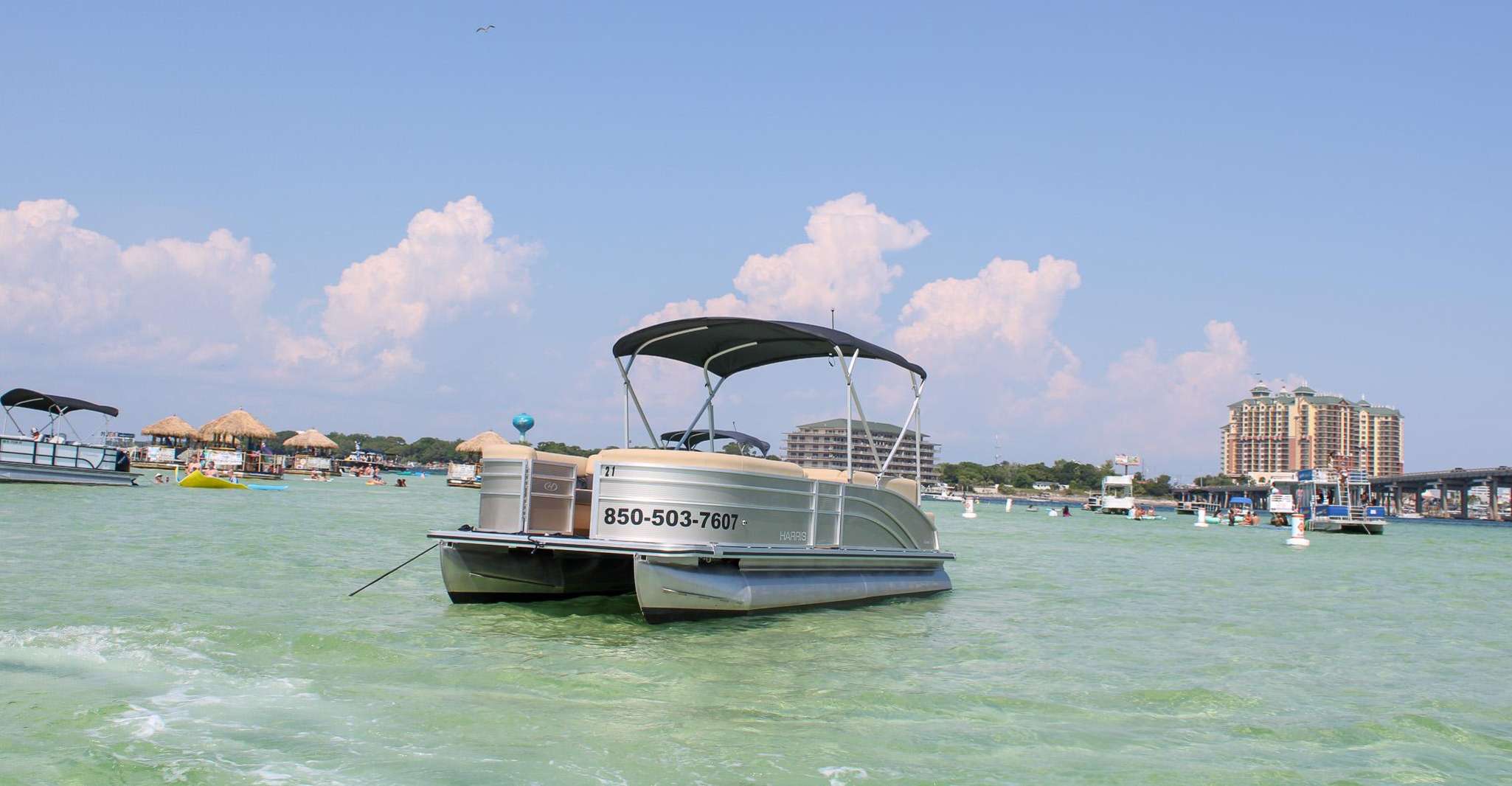 Fort Walton Beach, Crab Island Pontoon Boat Rental - Housity