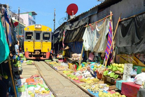 Visite du marché ferroviaire de Damnoen Saduak et Maeklong (visite de groupe)Visite privée