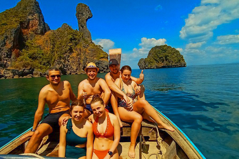 Krabi: prywatna wycieczka długim ogonem na 4 wyspy i Koh Hong