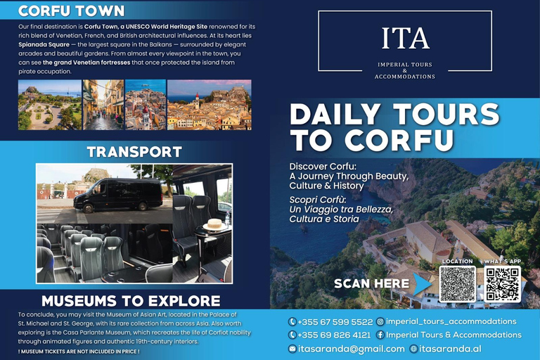 From Sarandë: Corfu Beach Escape Adventure and Town