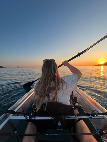 Pula: Clear Kayak Sunset Tour