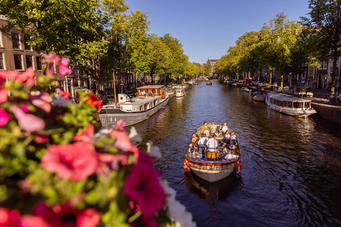 Amsterdã: cruzeiro de 2 horas pelo canal, incluindo opção de lanches e bebidas holandesasCruzeiro de 2 horas pelo canal, incluindo lanches holandeses e bebidas + guia