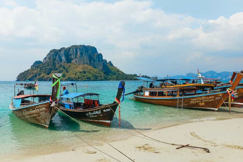 Krabi: Tour delle 7 isole al tramonto con cena BBQ e snorkeling