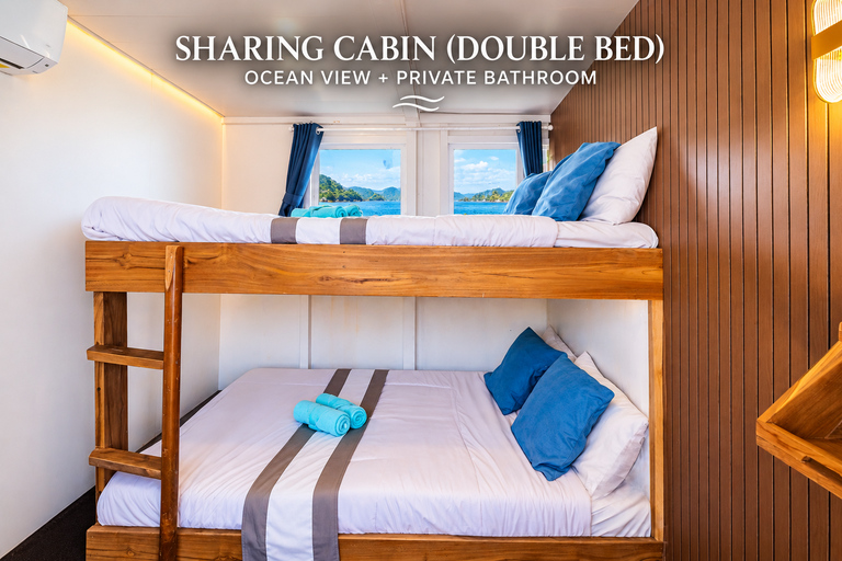3-Day Komodo National Park Cruise with NK Superior Phinisi Sharing Cabin, Single Bed, Ocean View