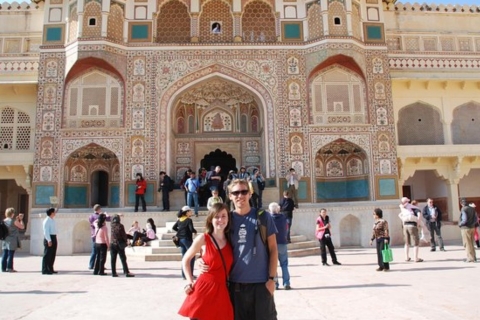 Au départ de Delhi : visite guidée d'une journée complète de la ville de Jaipur (Pinkcity)Visite de Jaipur avec chauffeur, taxi, guide et entrées dans les monuments
