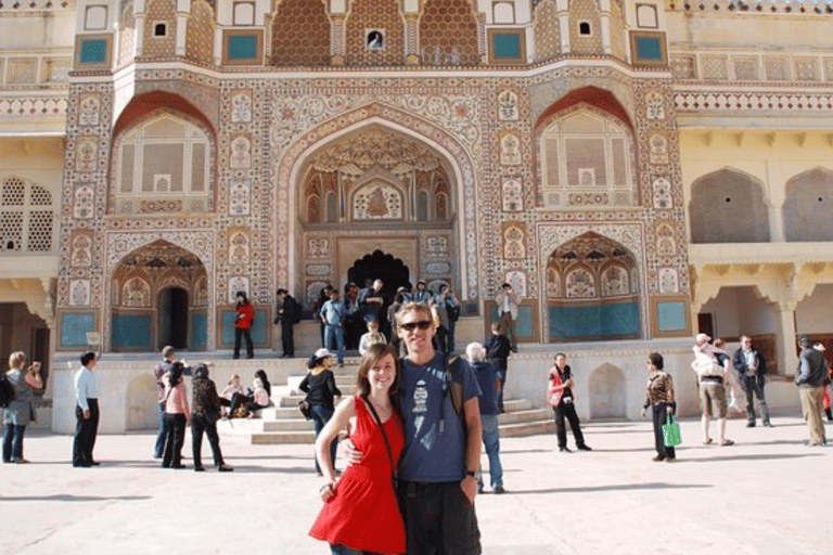 From Delhi: Guided Full Day Pinkcity Jaipur City Tour Jaipur Tour with Driver, Cab, Guide & Monuments Entrances