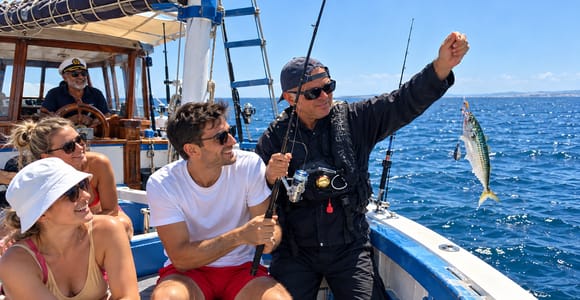 Sousse: Half-Day Coastal Fishing Trip with Gear & Swim Stop