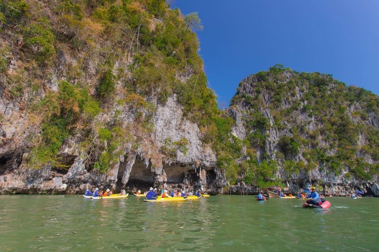 From Phuket: Phang Nga Bay and Canoeing Tour by Big Boat Patong, Kata, Karon, Kalim, Sunrin, Bangtao and Phuket Town