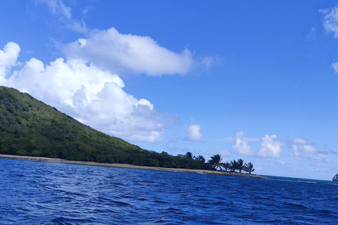 Deshaies: Guided boat tour: Coast + Snorkeling + Islets + Aperitif Deshaies: Guided Boat Tour: Coastline + Snorkeling + Islets + Aperitif