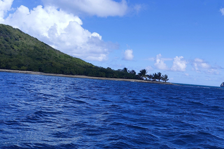 Deshaies: Guided boat tour: Coast + Snorkeling + Islets + Aperitif Deshaies: Guided Boat Tour: Coastline + Snorkeling + Islets + Aperitif