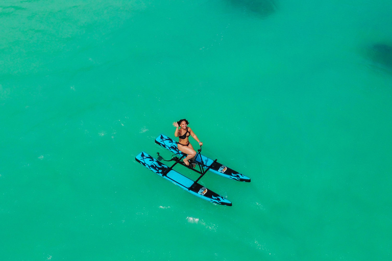 Falmouth: Luxury Water Bike Ride with Drone Photoshoot