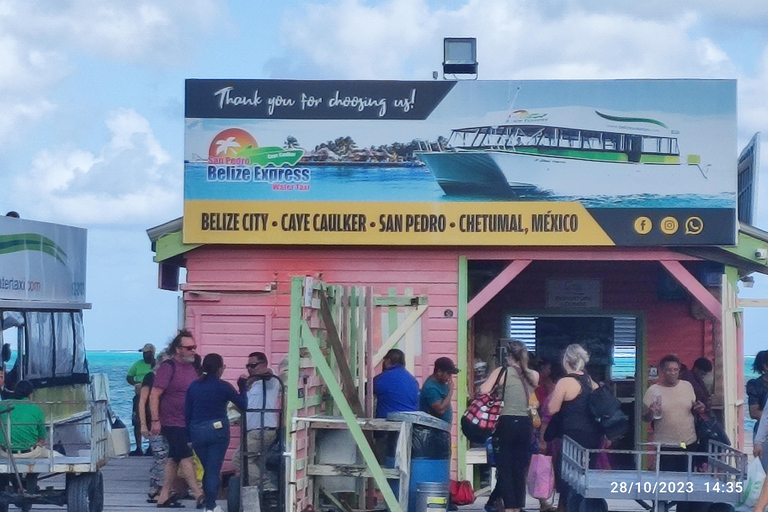 From Your Hotel in San Ignacio to Caye Caulker/Van + Ferry