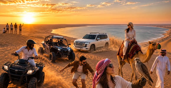 Doha: Safari, ATV, Camel Ride, Sandboarding & Inland Sea Tour