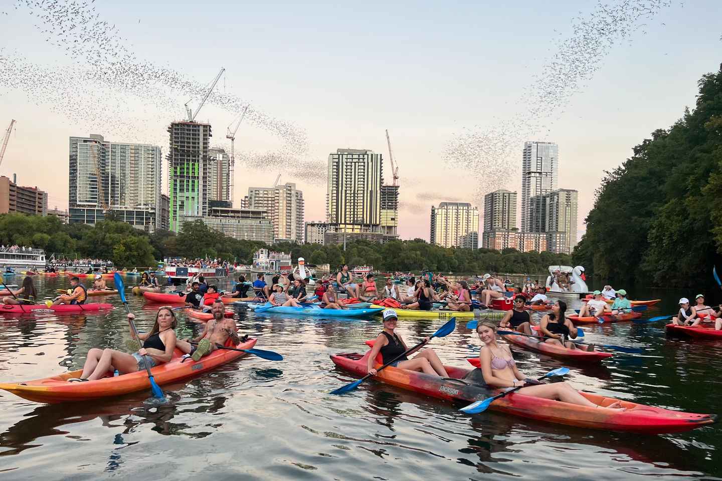 Austin: Giant Paddleboarding Tour Downtown at Sunset w/ Bats - Austin: Giant Paddleboarding Tour Downtown at Sunset w/ Bats
