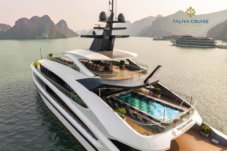 Ha Long & Lan Ha Bay Luxury Yacht: Dark Cave, Kayak, Sunset Private Car Transfer & Private Tour Guide & Shared Boat