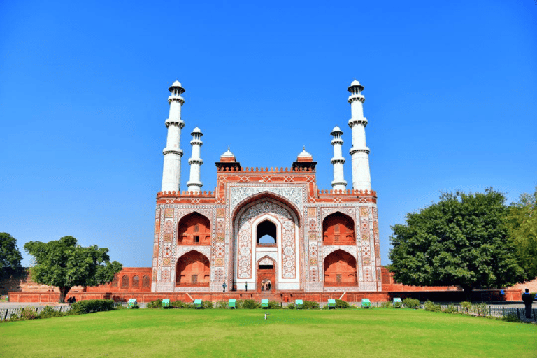 From Agra: Akbar Tomb and Gurudwara Guru Ka Taal Guided Tour Tour with Private Car, Driver and Local Expert Tour Guide