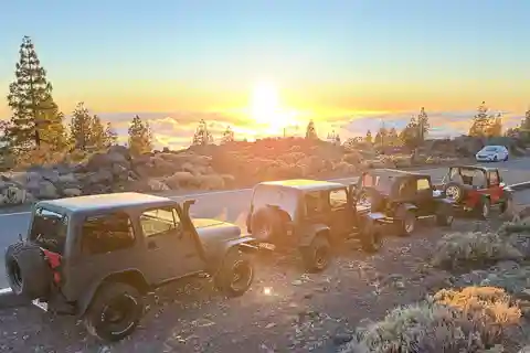 Teneriffa: Wrangler-jeeptur på vulkanen Teide i solnedgången