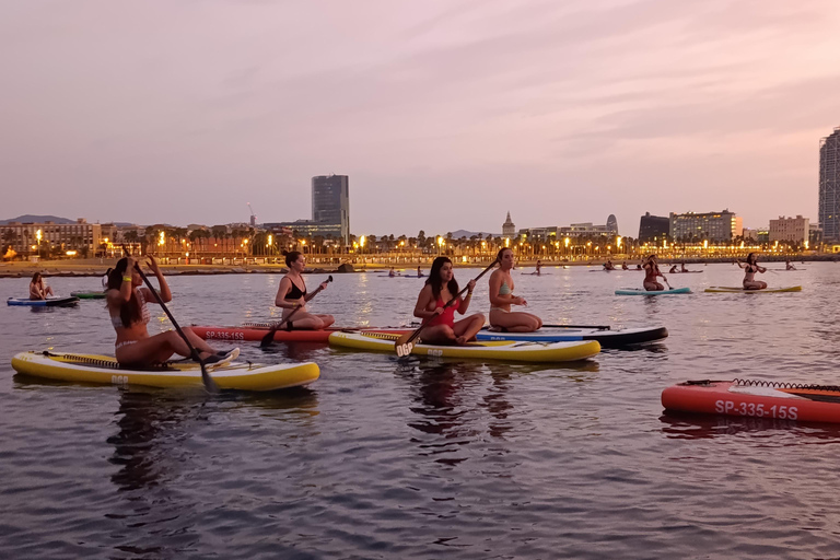 Barcelona: Sunset Paddle Surfing Session + Instructor + Photos Barcelona: Sunset Paddle Surf Outing + Instructor + Photos