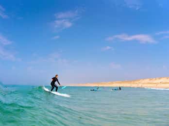 Learn to surf in a beautiful, uncrowded spot near Bordeaux!