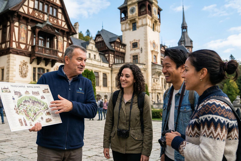 Bucharest Bran Castle, Peles Castle Brasov Old Town Day Tour Audio Guide Multiple Languages