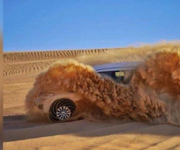 Ras Al Khaimah: Safari nel deserto di mezza giornata con cena