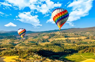 Heißluftballonfahrt in der Toskana vom Chianti-Gebiet aus