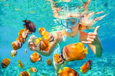 Bali: Snorkling sulla spiaggia della Laguna Blu, pranzo e trasporto inclusi