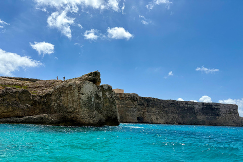 Gozo: Private Boat to Comino’s Lagoons, Swim Stops & Caves 2hr Private Trip to Comino’s Lagoons, swim stops + caves