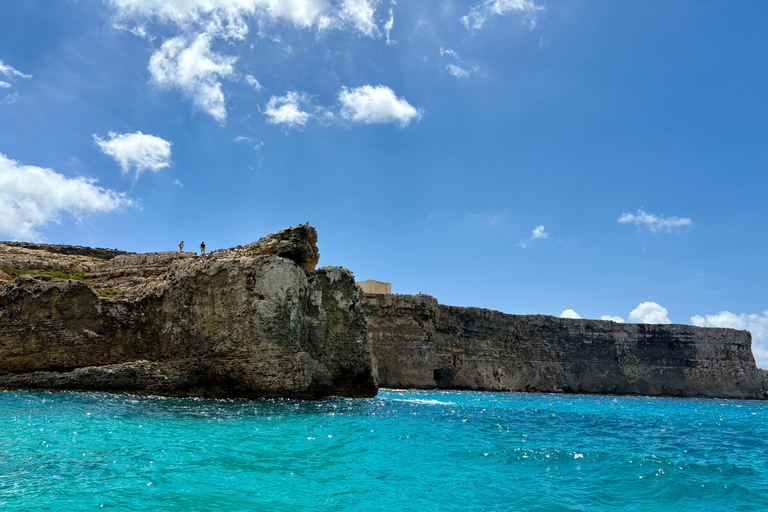 Gozo: Private Boat to Comino’s Lagoons, Swim Stops & Caves 2hr Private Trip to Comino’s Lagoons, swim stops + caves