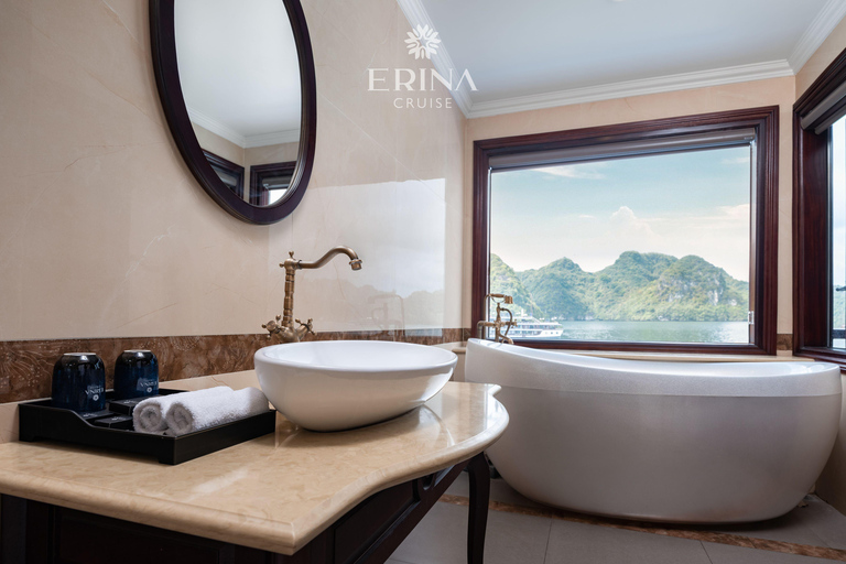 2/3-Day Halong & Lan Ha Bay Erina 5* Cruise balcony, bathtub 3-Days Cruise with Transfer from/to Hanoi or Ninh Binh