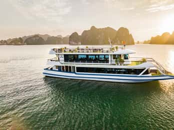 Von Hanoi: 5-Sterne-Tageskreuzfahrt in der Halong-Bucht mit Mittagsbuffet