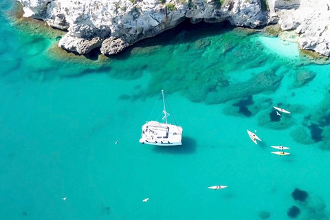 Cagliari: Catamaran Tour, Swimming, Snorkeling, & Prosecco Cagliari: Sailing Tour with Snorkeling and a Prosecco Toast