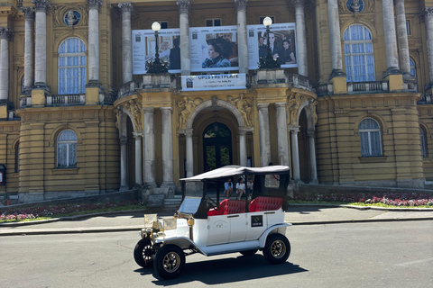 Zagreb: Lower Town Tour by Electric Vintage Car
